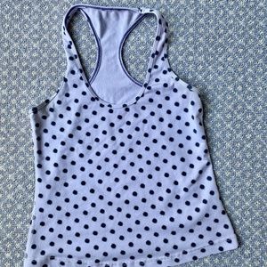 Lululemon Racerback Tank Purple Polka dot